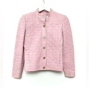 ST. JOHN lambskin embossed leather jacket